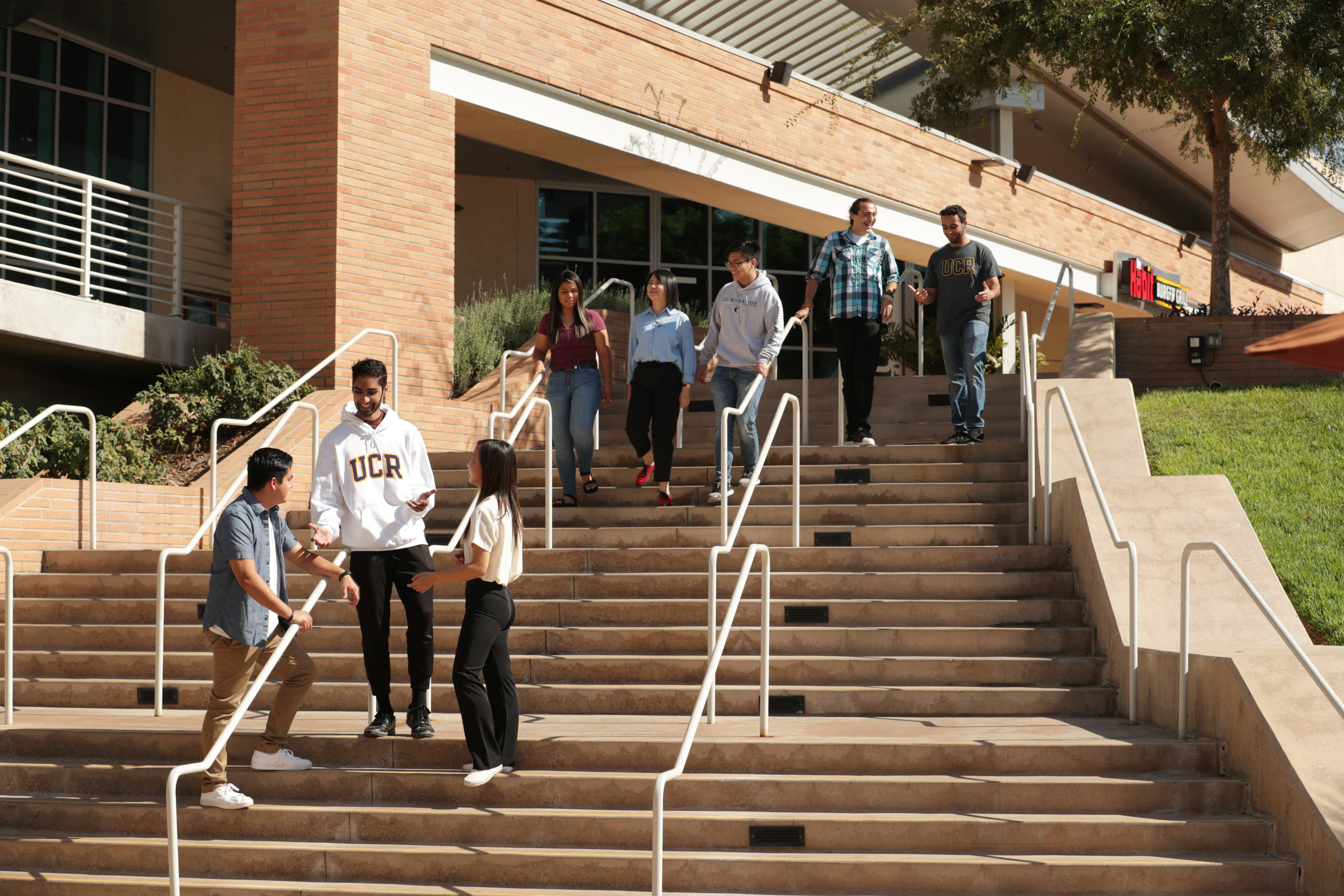 UCR Students on the Steps