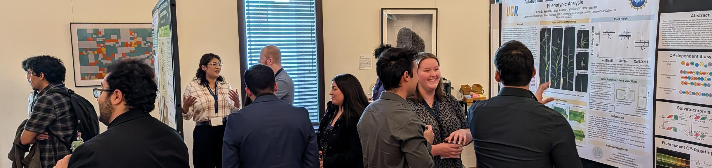 CAMP Scholars interacting and presenting during Poster Sessions.